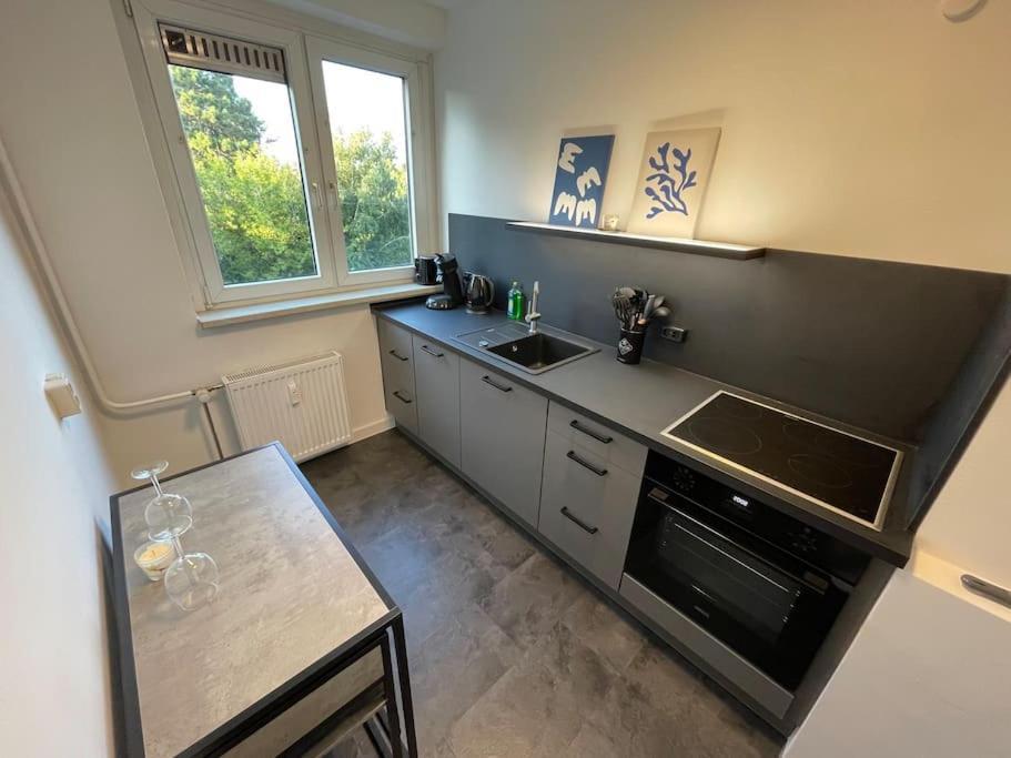 Modernes Apartment/Naehe Zentrum Maagdenburg Buitenkant foto